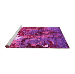 Sideview of Machine Washable Oriental Pink Industrial Rug, wshurb1788pnk