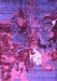 Machine Washable Oriental Purple Industrial Area Rugs, wshurb1788pur