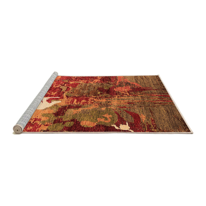 Sideview of Machine Washable Oriental Orange Industrial Area Rugs, wshurb1788org