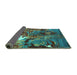 Sideview of Oriental Turquoise Industrial Rug, urb1788turq