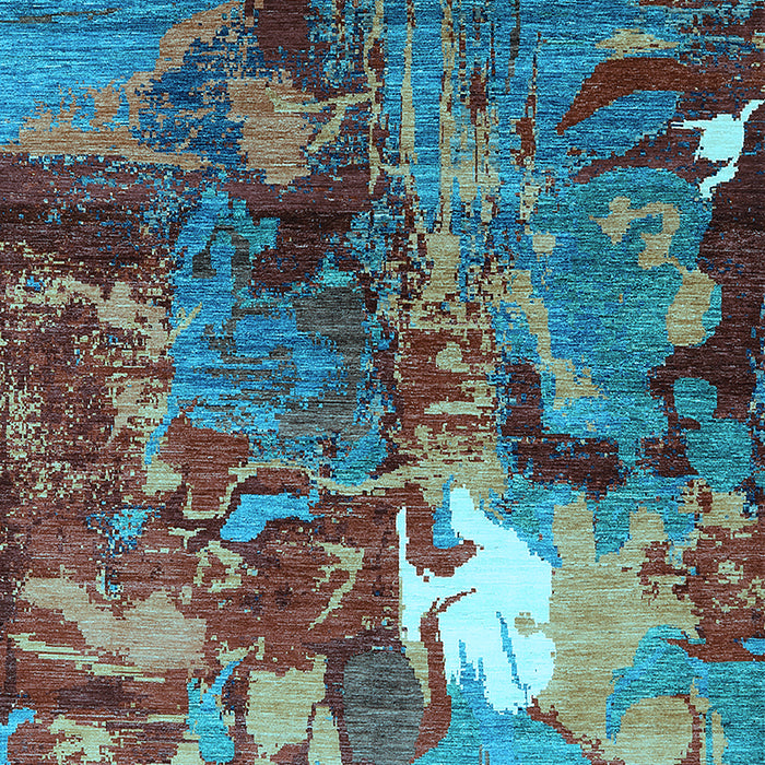 Oriental Light Blue Industrial Rug, urb1788lblu