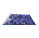 Sideview of Machine Washable Oriental Blue Industrial Rug, wshurb1788blu