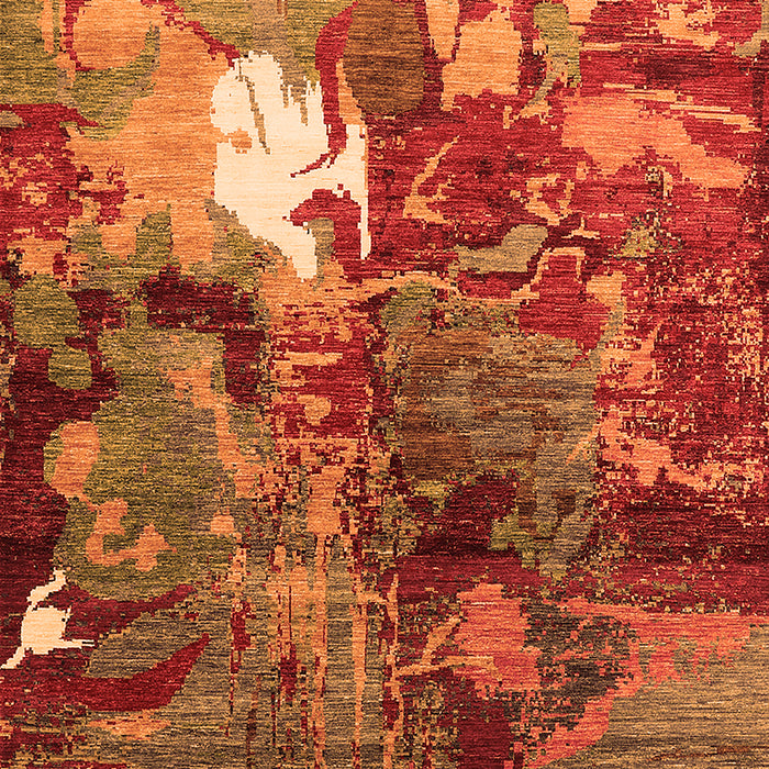 Machine Washable Oriental Orange Industrial Area Rugs, wshurb1788org