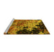 Sideview of Machine Washable Oriental Yellow Industrial Rug, wshurb1789yw