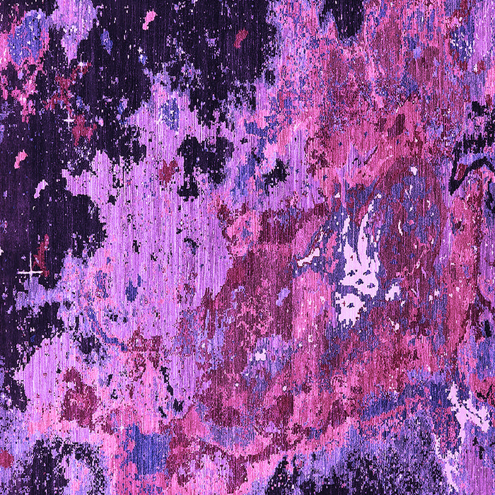 Square Oriental Purple Industrial Rug, urb1789pur