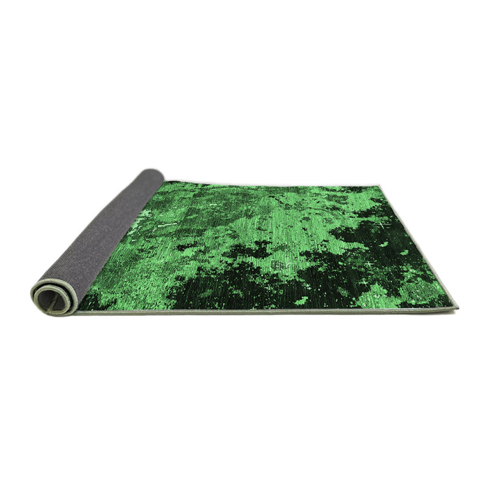 Sideview of Oriental Emerald Green Industrial Rug, urb1789emgrn