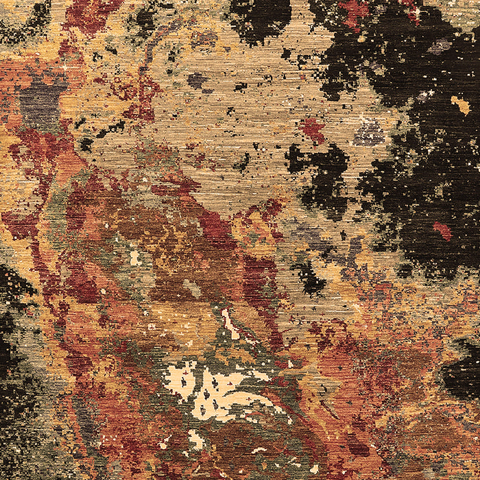 Machine Washable Oriental Brown Industrial Rug, wshurb1789brn