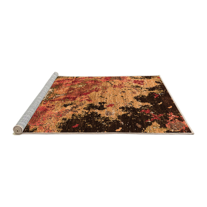Sideview of Machine Washable Oriental Orange Industrial Area Rugs, wshurb1789org
