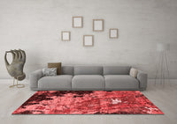 Machine Washable Oriental Red Industrial Rug, wshurb1789red