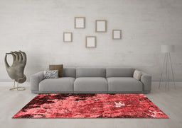 Industrial Red Washable Rugs