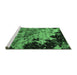 Sideview of Machine Washable Oriental Emerald Green Industrial Area Rugs, wshurb1789emgrn