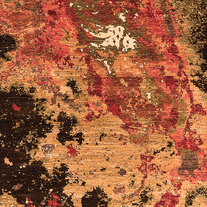 Machine Washable Oriental Orange Industrial Area Rugs, wshurb1789org