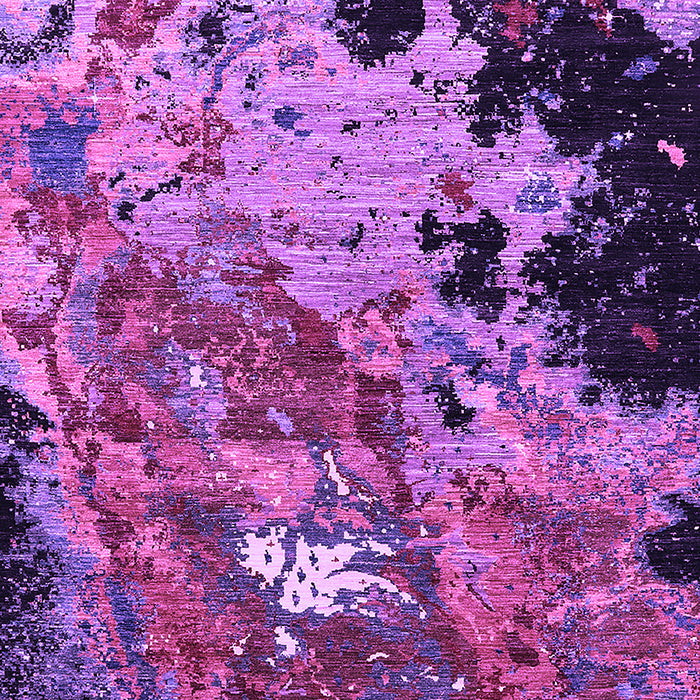 Machine Washable Oriental Purple Industrial Area Rugs, wshurb1789pur