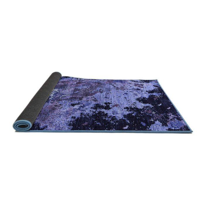 Sideview of Oriental Blue Industrial Rug, urb1789blu