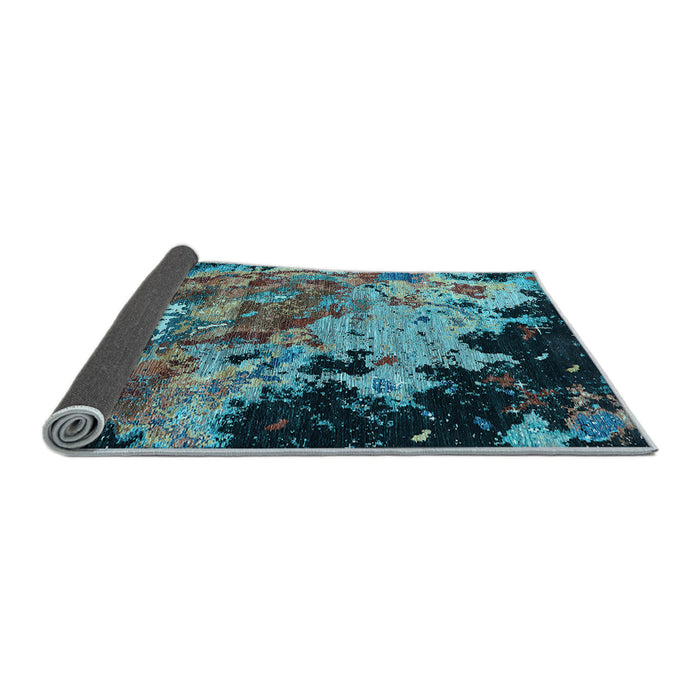 Sideview of Oriental Light Blue Industrial Rug, urb1789lblu