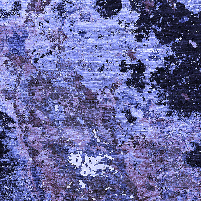 Machine Washable Oriental Blue Industrial Rug, wshurb1789blu