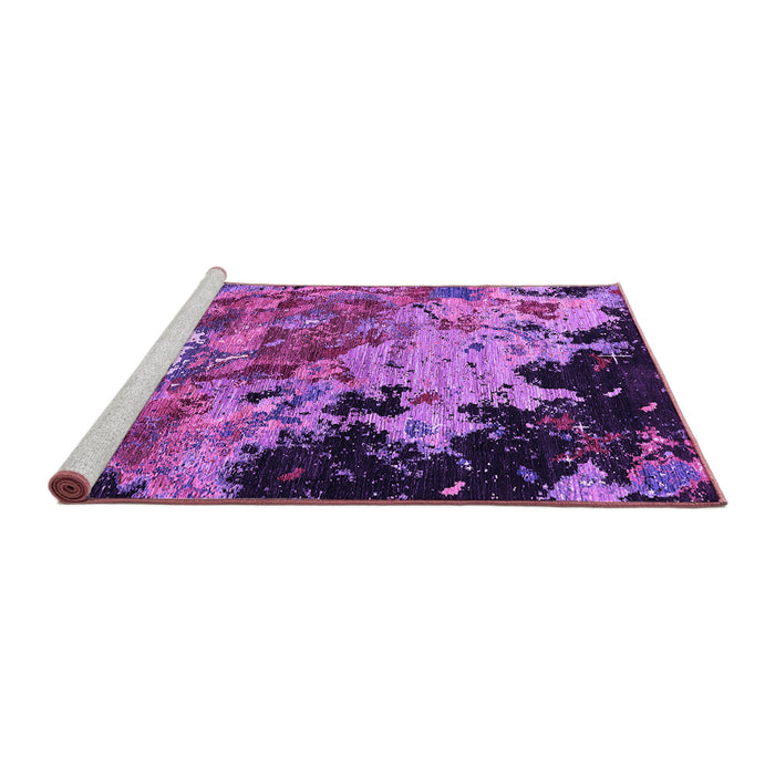 Sideview of Machine Washable Oriental Purple Industrial Area Rugs, wshurb1789pur