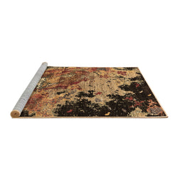 Sideview of Machine Washable Oriental Brown Industrial Rug, wshurb1789brn