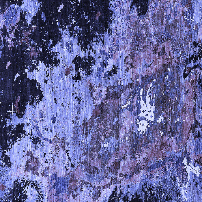 Square Oriental Blue Industrial Rug, urb1789blu