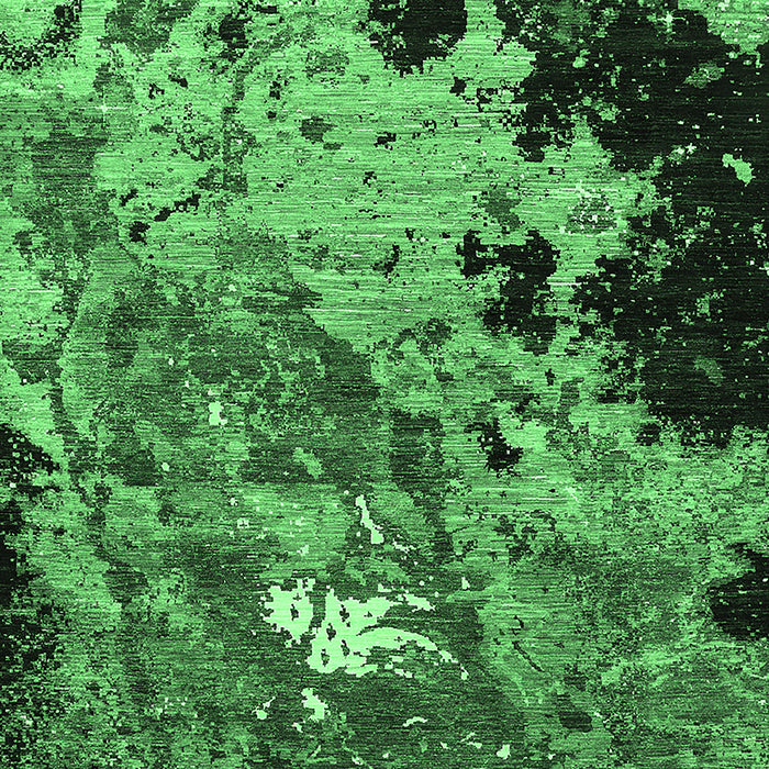 Machine Washable Oriental Emerald Green Industrial Area Rugs, wshurb1789emgrn