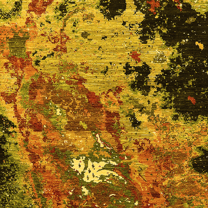 Oriental Yellow Industrial Rug, urb1789yw