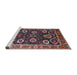 Sideview of Machine Washable Industrial Modern Rosy Brown Pink Rug, wshurb1790