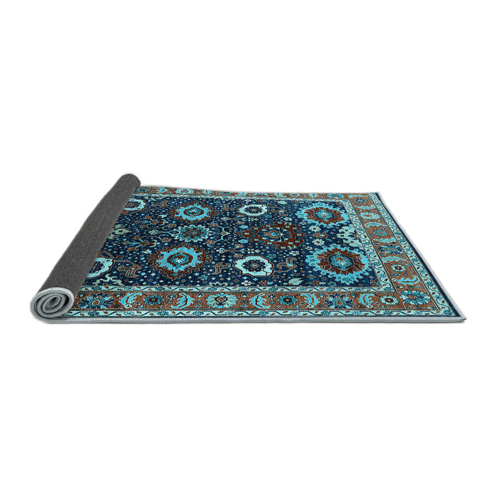 Sideview of Oriental Light Blue Industrial Rug, urb1790lblu