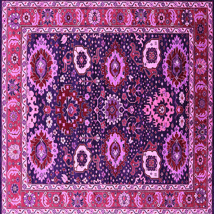 Square Oriental Pink Industrial Rug, urb1790pnk