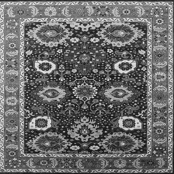 Square Machine Washable Oriental Gray Industrial Rug, wshurb1790gry