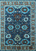 Machine Washable Oriental Light Blue Industrial Rug, wshurb1790lblu