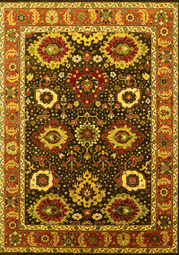 Oriental Yellow Industrial Rug, urb1790yw