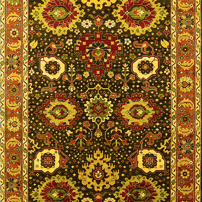 Oriental Yellow Industrial Rug, urb1790yw