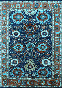 Oriental Light Blue Industrial Rug, urb1790lblu