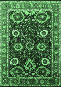 Oriental Emerald Green Industrial Rug, urb1790emgrn