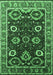 Oriental Emerald Green Industrial Rug, urb1790emgrn