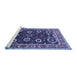 Sideview of Machine Washable Oriental Blue Industrial Rug, wshurb1790blu