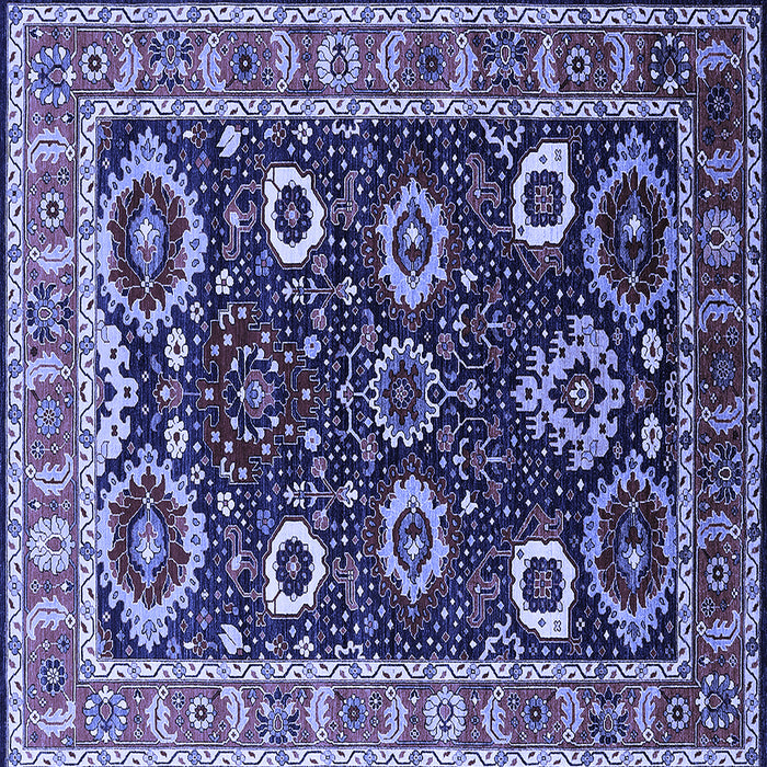 Square Oriental Blue Industrial Rug, urb1790blu