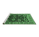 Sideview of Machine Washable Oriental Emerald Green Industrial Area Rugs, wshurb1790emgrn