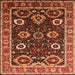 Square Oriental Orange Industrial Rug, urb1790org