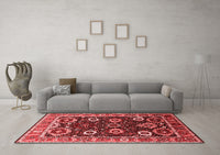 Machine Washable Oriental Red Industrial Rug, wshurb1790red