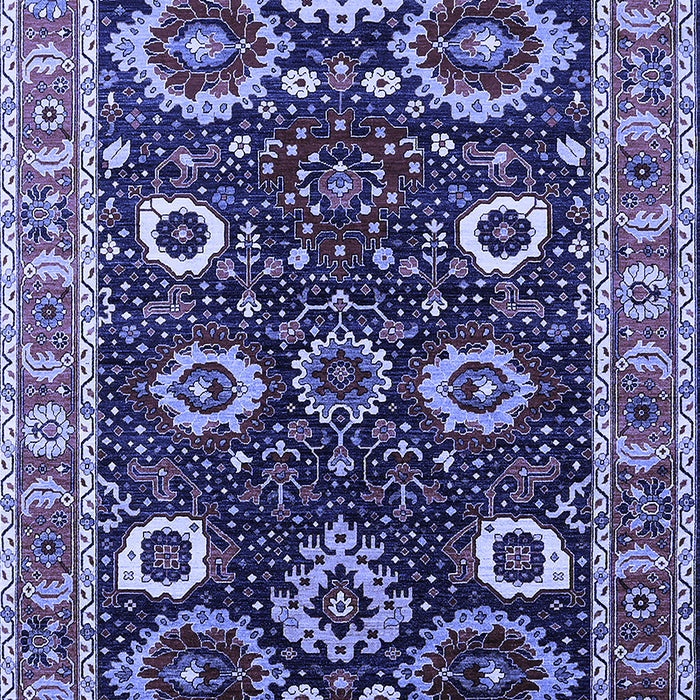 Machine Washable Oriental Blue Industrial Rug, wshurb1790blu