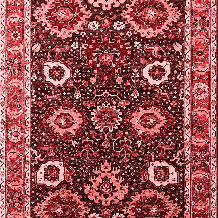 Machine Washable Oriental Red Industrial Rug, wshurb1790red