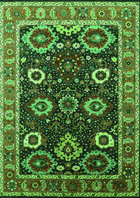 Oriental Green Industrial Rug, urb1790grn