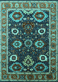 Oriental Turquoise Industrial Rug, urb1790turq