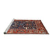 Sideview of Machine Washable Industrial Modern Rosy Pink Rug, wshurb1791