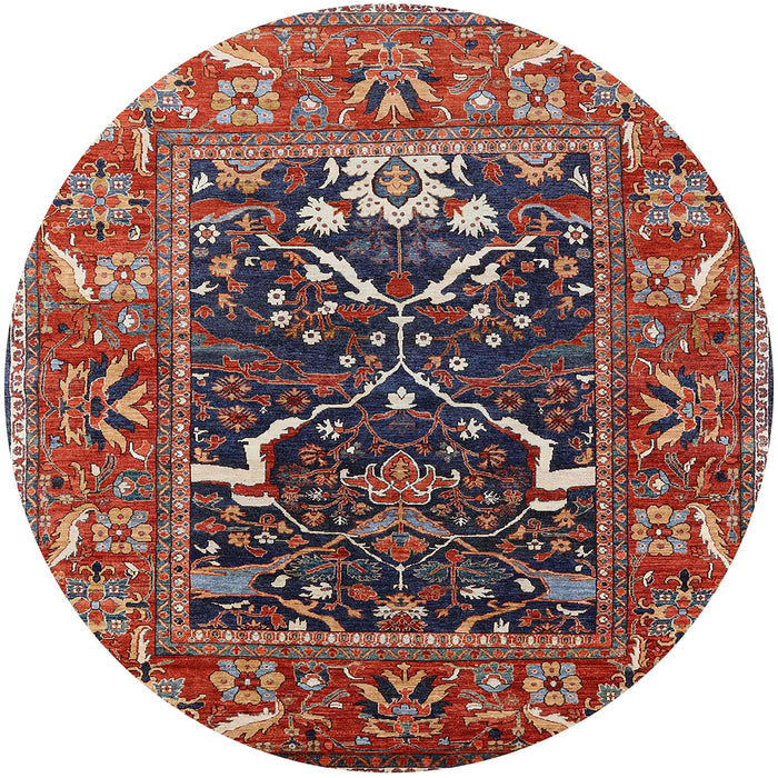 Round Machine Washable Industrial Modern Rosy Pink Rug, wshurb1791