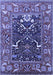 Machine Washable Oriental Blue Industrial Rug, wshurb1791blu