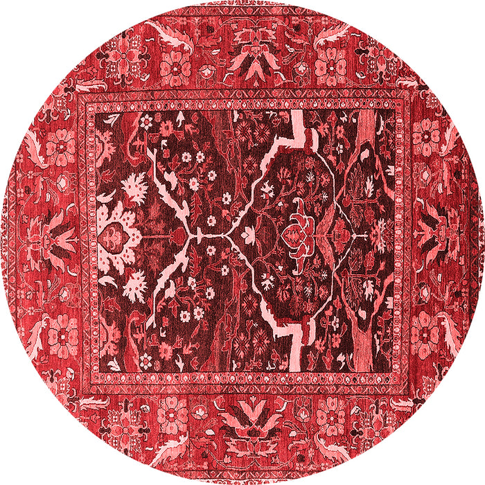 Machine Washable Oriental Red Industrial Rug, wshurb1791red