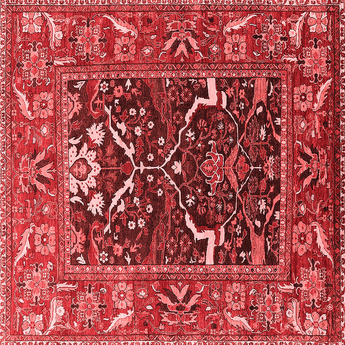 Machine Washable Oriental Red Industrial Rug, wshurb1791red