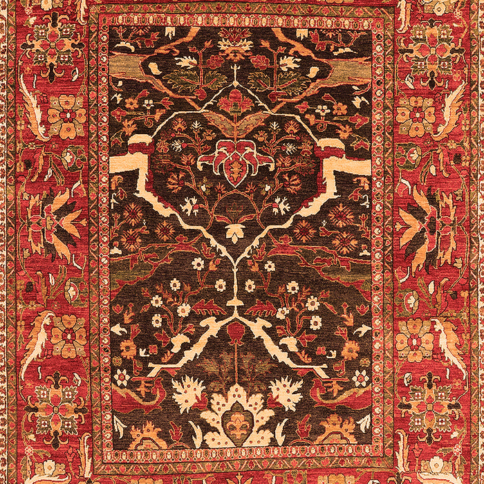 Machine Washable Oriental Orange Industrial Area Rugs, wshurb1791org